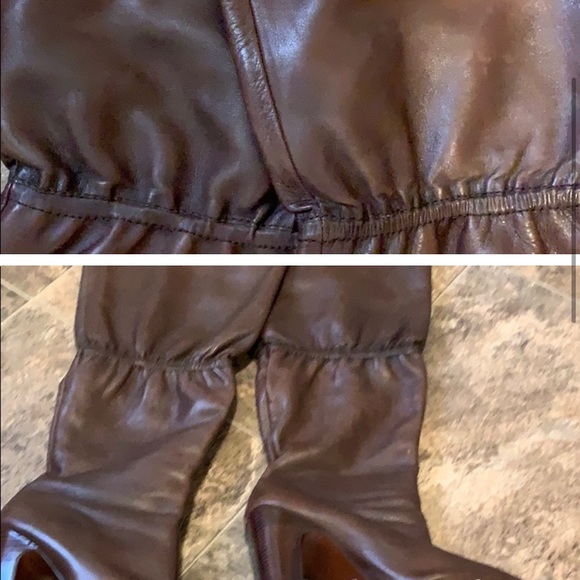 No. 704b “Penny” Leather Knee Boots - Picture 2 of 2